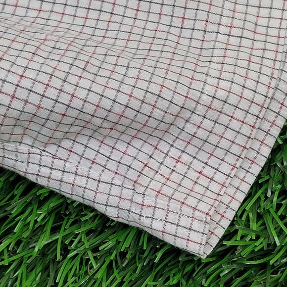 Vintage 80s Arrow Kent Hippie Shirt L/XL 17.5 26x32 Plaid USA - Picture 10 of 11